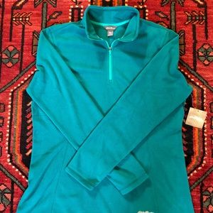 Eddie Bauer teal fleece. Size large. New with tag.